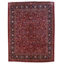 10x13 Authentic Hand Knotted Oriental Wool Rug Red B-80622 * - £2,312.64 GBP