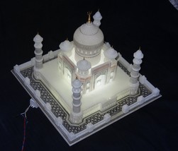 14&quot;x14&quot; Marble Taj Mahal Collectible Replica Fine Natural Stone Beautiful Gifts - £446.84 GBP