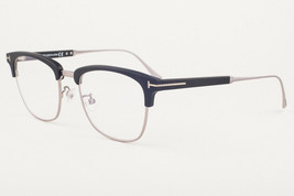 Tom Ford 5590-B 002 Matte Black Titanium / Blue Block Eyeglasses TF5590 002 52mm - £171.13 GBP
