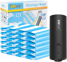 VMSTR Travel Vacuum Storage Bags with Electric Pump, Space Saver Bags fo... - £69.33 GBP