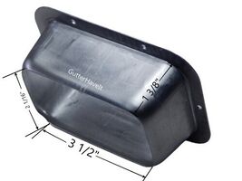 Package of 1 - 3” x 4” inch Aluminum Gutter Rectangular Drain Outlet - $161.88 MXN