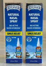 Sovereign Silver Natural Nasal Spray Sinus Relief 10 PPM (2) 2oz Each Ex... - $18.80