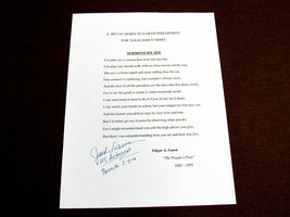 Jack Lousma Nasa Us Astronaut Skylab 3 Sts Signed Auto Sermons We See Poem Sheet - £55.37 GBP