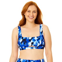 Time and Tru Women&#39;s Tie Dye Cutout Swim Top Multicolor size S (4-6) - £13.87 GBP