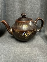 Vintage Ceramic Tea Pot Hand Painted Made in Japan Brown Porcelain - £6.18 GBP