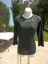 NWOT ATMOSPHERE GREEN LACE TOP 12 - $12.99