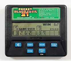 RADICA Pocket BLACKJACK 21 HANDHELD Electronic CASINO GAME Model 1350  W... - $145.50 MXN