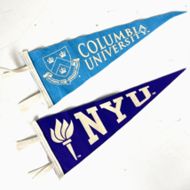 NYU Columbia University 2 Vintage College Mini Felt Pennants NYC New York Dorm - £28.28 GBP