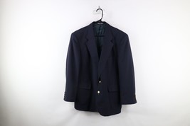 Vintage 90s Streetwear Mens 44S 2 Button Suit Coat Jacket Blazer Navy Blue - $74.47 CAD