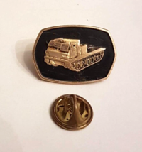 Track Crawler Vehicle Snow Cat Military Personnel Transport Lapel Pin Ti... - $29.64