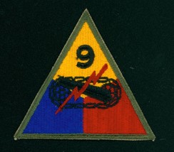 9th Armor, Us Army, Armor Triangle, Patch, Vintage - £4.74 GBP