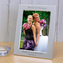 Personalised Engraved Maid Of Honour Silver Plated Photo Frame Maid Of Honour Gi - £12.61 GBP