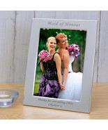 Personalised Engraved Maid Of Honour Silver Plated Photo Frame Maid Of H... - £12.78 GBP