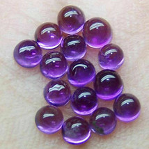 GTL certificate 100 Pieces 4x4 MM Round Amethyst Cabochon Gem Lot a1 - £24.07 GBP