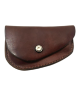 Vtg Leather Ammo Pouch Case Stitched Hunting Military Snap Button Unique... - $1,258.55 MXN