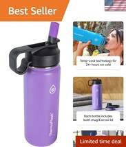 Adventure-Ready 18 oz Plum Insulated Water Bottle - Sweatproof &amp; Leakproof - $34.50