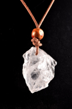 Satyaloka quartz  synergy 12 high frequency azeztulite pendant in cotton  # 6224 - £26.32 GBP