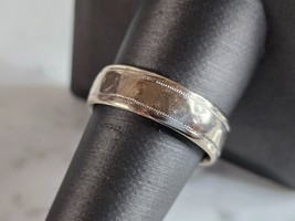 Mens Vintage Estate 14K White Gold Wedding Band Ring, 7.1g E7284 - £626.34 GBP