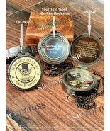 Custom Engraved Eagle Scout Brass Compass Camping Gift, Boy Scout Oath C... - £23.39 GBP