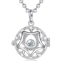 20 mm Star Cage locket pendant Harmony Bola ball chime ball Necklace with AAA CZ - £18.97 GBP