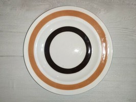 Vintage Carrigaline Pottery Ireland Banded Striped Country Cork 7&quot; Plate - $9.95