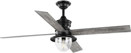 Gillen 4-Blade Vintage Electric Led Indoor/Outdoor Ceiling Fan With Light, Wb. - £292.60 GBP