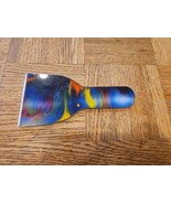 Vintage 1980s Rainbow Homemade Plastic Ice Scraper, 7&#39;&#39; - $9.99