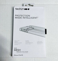 NEW Tech21 Evo Mesh Clear/White Lightweight Case for Apple iPhone 5 / 5s / SE - £13.20 GBP