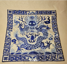 Chinese Dragon Embroidered Placemat Tea Mat Sew Pad  - £12.49 GBP