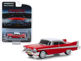 1958 Plymouth Fury Red w White Top Evil Version Blacked Out Windows Christine 19 - £14.62 GBP