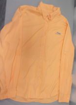 DESIGNER COLUMBIA SPORTSWEAR CO PFG LS BUTTON FISHING ORANGE SHIRT X-LARGE - $31.83