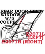 1963-1967 Corvette Weatherstrip Rear Door Vent Window Coupe USA Left - £51.11 GBP