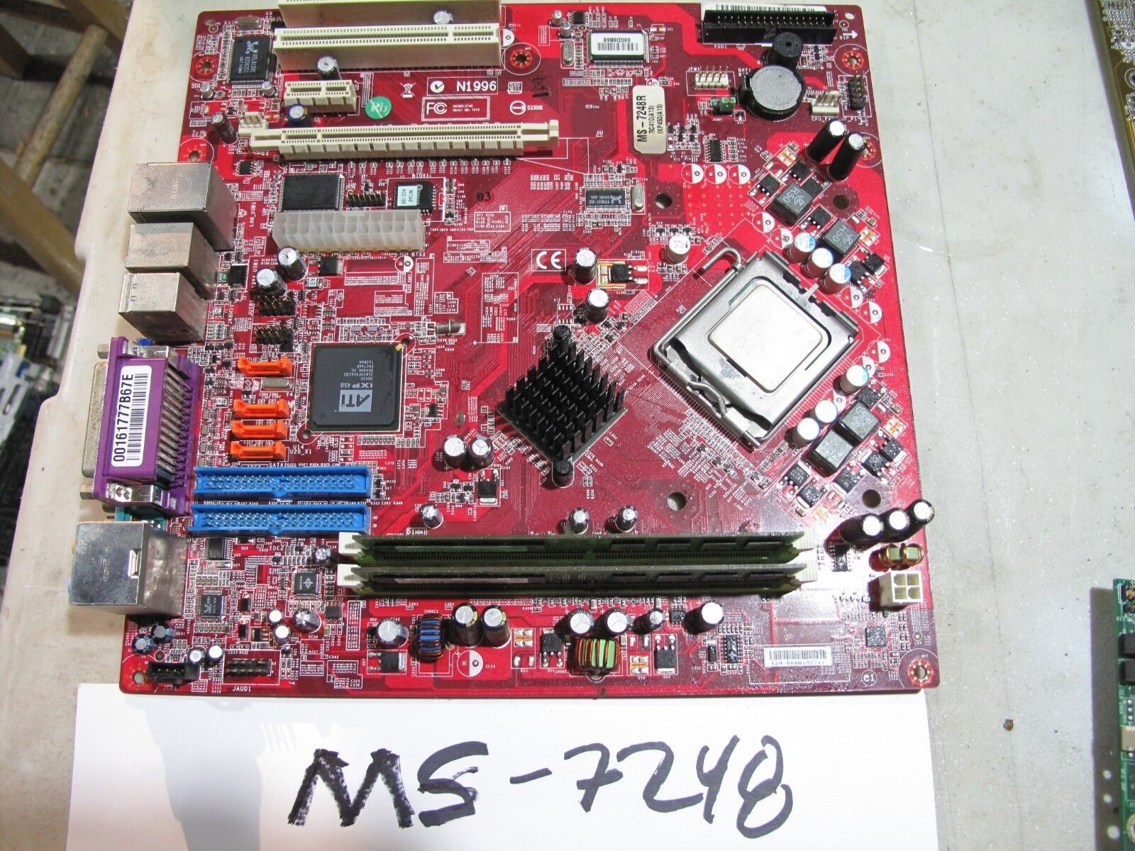 MSI MS-7248 MOTHERBOARD WITH 2.66GHz SL8ZH CPU + 1GB RAM - $32.71