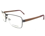 Jhane Barnes Eyeglasses Frames QUADRANGLE GM Brown Gray Red Square 56-14... - $55.63
