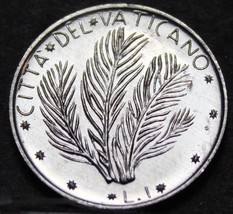 Vatican City FAO Lira, 1971 Gem Unc~RARE~110,000 Minted~Palm Sprigs~Free Ship - £5.18 GBP