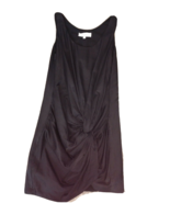 Anthropologie Lost April Womens S Sleeveless Rouched Black Dress Cotton ... - $33.50 CAD