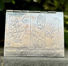 999 Plata Hindú Religioso Miniatura Shri Hanuman Chalisa 40 gm, 6 X 4,5 cm - $111.96