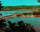Vtg Chrome Postcard - US Government Lock and Dam Mississippi River Dexte... - $3.91