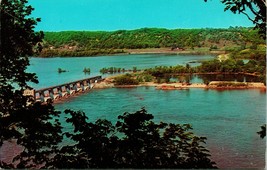 Vtg Chrome Postcard - US Government Lock and Dam Mississippi River Dexter Press - £3.07 GBP