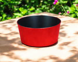 12&quot; Red Recycled Plastic Indoor Outdoor Round Pot Planter - $79.46 CAD