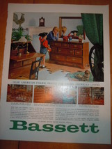 Vintage Bassett Furniture Print Magazine Advertisement 1966 - $6.83 CAD