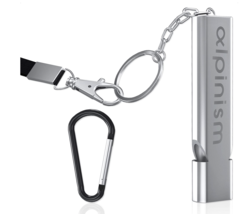 Emergency Double Tube Whistle Survival Safety Keychain w/ Carabiner and Lanyard - £6.13 GBP