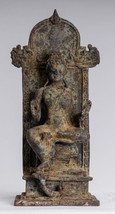 Antik Indonesische Stil Bronze Javanese Schutz Buddha Statue - 28cm/27.9cm - £988.16 GBP