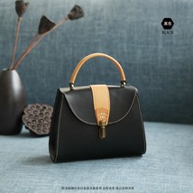 Leather Handmade Women Bag  Handbag 2022 New Retro Nature Cowhide Solid Color Ve - £96.85 GBP