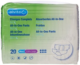 Alvita Incontinence All in One Extra Large Night Pants Pack of 20 - £17.48 GBP