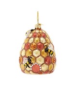 BEE HIVE GLASS ORNAMENT 4&quot; Beautiful Detailed Honey Hive Christmas Tree ... - $474.23 MXN