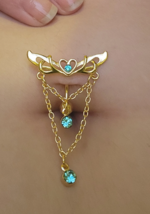 Angel Wings Naval Belly Ring (Gold or Silver) - £7.81 GBP