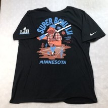 NFL Super Bowl 52 LII Minnesota Black Short  Sleeve Nike T-Shirt XL Lumberjack - £6.31 GBP