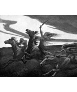 Ride Of The Valkyrie Viking Myth Odin Valhalla Painting Giclee Print Canvas - £8.32 GBP+