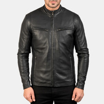 Mens Cafe Racer Traditional Motorcycle Brown Australian Flag Leather Jacket  - £105.29 GBP